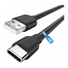 DANKI - Cable USB Tipo C Metro Carga Rapida Alta Durabilidad Conexion Negro