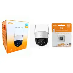 IMOU - Kit Camara de seguridad Wifi Exterior 3K 5MP+Micro DXS 64GB