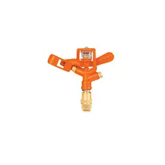 TRUPER - Aspersor Metálico Doble Chorro Sin Estaca Riego 21 M