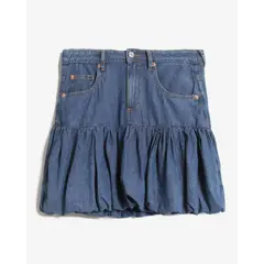 SEVEN SEVEN - Falda Denim Con Volantes Para Mujer Azul