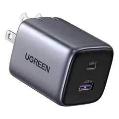 UGREEN - Cargador 35 Nexode 2 Puertos Color Negro