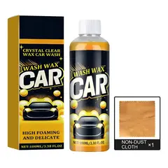 SHUNGA - Shampo Líquida Para Auto Wash Wax Car 100 Ml + Paño