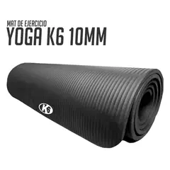 K6 - Tapete Colchoneta Mat para Ejecicios De Yoga y Pilates Antideslizante de 3mm de Grosor