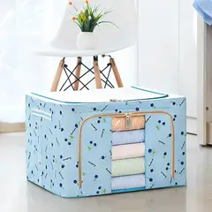 MILOPTS - Cesta Caja Organizadora Plegable Para Ropa Closet Azul Claro