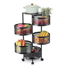 AMERICAN GENERICS - Organizador Metálico 6 Niveles Multiusos Con Ruedas