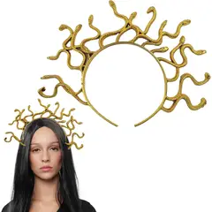 GENERICO - Diadema De Medusa Para Disfraz Halloween De Plastico dorado