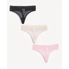 SEVEN SEVEN - Panty Para Mujer Tanga Color Negro Marca #28800124