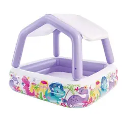INTEX - Piscina Inflable Con Toldo Desmontable Diversión