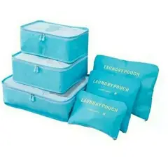 GENERICO - BOLSAS ORGANIZADORAS DE VIAJE COLOR AZUL AGUAMARINO