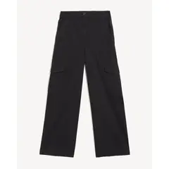 SEVEN SEVEN - Pantalón Cargo Recto Con Bolsillos Para Mujer Negro