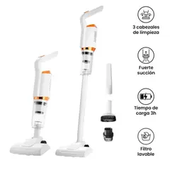 AMERICAN GENERICS - Aspiradora Portátil Recargable 120W 3 En 1 Para Auto Y Hogar