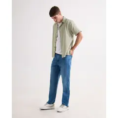 SEVEN SEVEN - Jean Clásico Tiro Medio Para Hombre Azul
