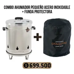 AHUMADORES CHAQUIRO - Barril ahumador chaquiro para 20 personas acero inoxidable + funda