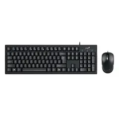 GENIUS - Combo De Teclado Y Mouse Alambrico KM-100SE Negro