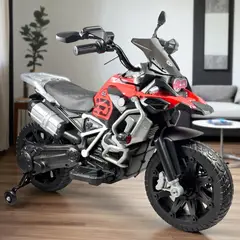 BEBESUNITA - Moto Eléctrica Para Niños 12V Con Luces Led Llanta de Goma