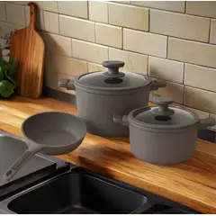 RENAHOUSE - Juego De Ollas 5 Piezas En Marmol Antiadherente