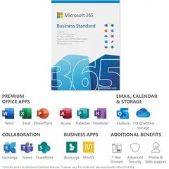 MICROSOFT - 365 Business Standard 1 Año 1 Usuario 5 Dispositivos