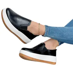 EVEGONZ - Zapato Casual Mocasín en Cuero Para Mujer
