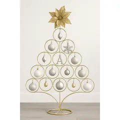 GENERICO - Árbol Metálico Decorativo Dorado 60cm sin adornos