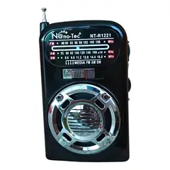 GENERICO - Radio 3 Bandas Mini Parlante Usb Mp3 Recargable Linterna Led