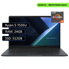 ASUS - PORTATIL EXPERTBOOK AMD RYZEN 5 7535U RAM 24GB DDR5 / SSD 512GB / WIN11 PRO 14"