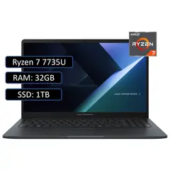 ASUS - PORTATIL EXPERTBOOK AMD RYZEN 7 7735U RAM 32GB DDR5/ SSD 1TB/ WIN11 PRO/ 14"