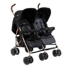 EBABY - Coche paseador gemelar TWINEASE EB1270 Negro