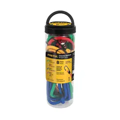 PRETUL - Juego 8 Tensores Elásticos Amarre 45-122cm Truper Moto Carro