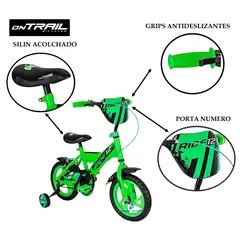 ONTRAIL - Bicicleta Niño Rin 12 RIDE Ruedas Auxiliares