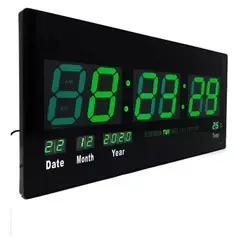 GENERICO - Reloj de pared reloj Digital Inteligente 45cm verde En Español