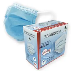 UKAINT - Tapabocas x100Und Invima 3 Capas Azul