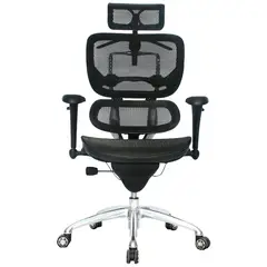 ZER - Silla de Oficina Ergohuman Premium Presidencial con Perchero Negra