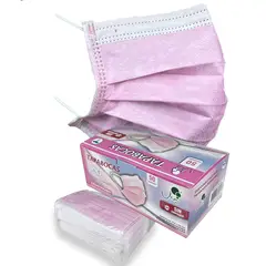 UKAINT - Tapabocas x50 Und sin empaque Invima 3 Capas Rosado