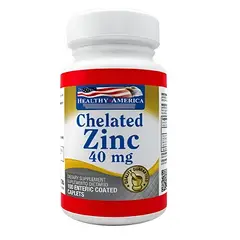 HEALTHY AMERICA - CHELATED ZINC X 100 TABLETAS/