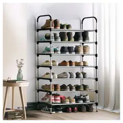 GENERICO - Zapatero Organizador 8 Estantes Color Negro