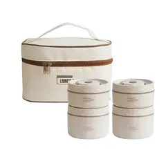 GENERICO - PORTACOMIDAS LONCHERA TERMICA 4 RECIPIENTES