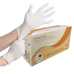 UKAINT - Guante látex sin polvo x 100 und talla S