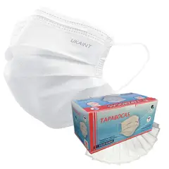 UKAINT - Tapabocas blanco con empaque individual x 50 und
