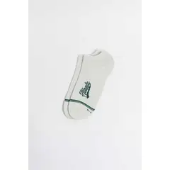 KOAJ - Medias tobilleras verdes con diseño college localizado Mujer