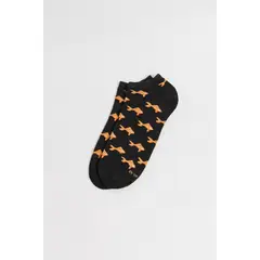 KOAJ - Medias azules intensas tobilleras con diseños de peces Hombre