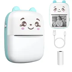 GENERAL - Mini Impresora Portátil Inalámbrica Con Bluetooth Azul