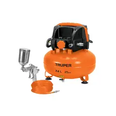 TRUPER - Compresor De Aire 223hp 24l 116 Psi Libre De Aceite