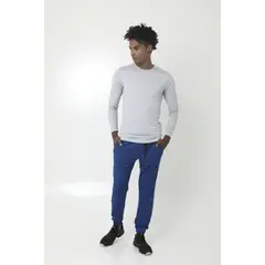 BELIFE - Camiseta deportiva manga larga gris para hombre