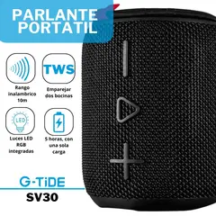 GENERICO - Parlante Bluetooth G-TIDE SV30 - Negro
