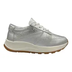 CALZADO BONT - Tenis CUERO Mujer Deportivo Plateado Bont Torino