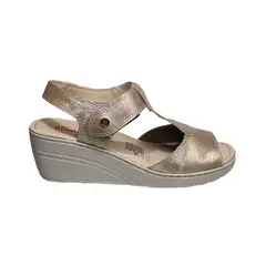 ROMULO - Sandalia Para Mujer Ajuste Velcro Tacon Corrido