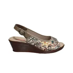 ROMULO - Sandalia Textil Mujer Ajuste Correa Tacón Corrido