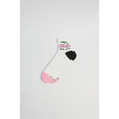 KOAJ - Medias cortas cremas con contrastes y diseño de cereza Hombre