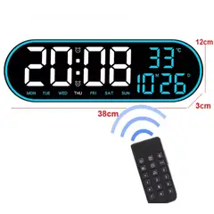 GENERICO - Reloj Inteligente Digital De Pared Grande Luz Led Control Remoto