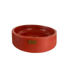 BUBINGA - Lavamanos redondo Concreto GFRC color rojo 40x40x10cm
